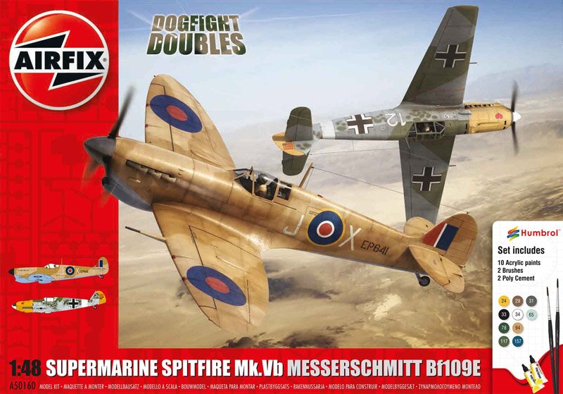 модель САМОЛЕТЫ DOGFIGHT Spitfire Bf-109 1/48